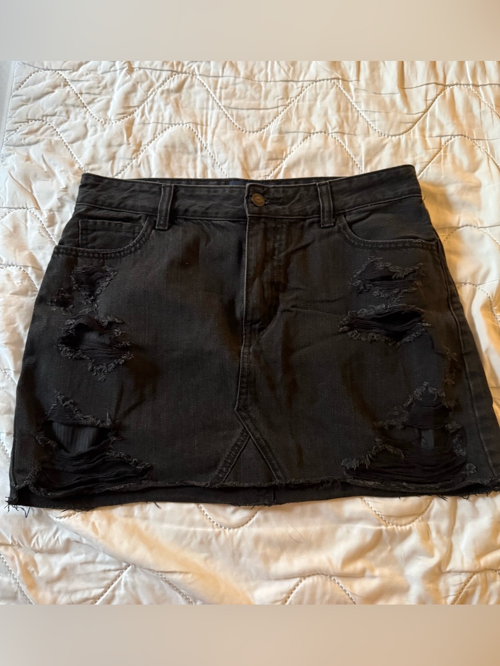 Black Jean Skirt